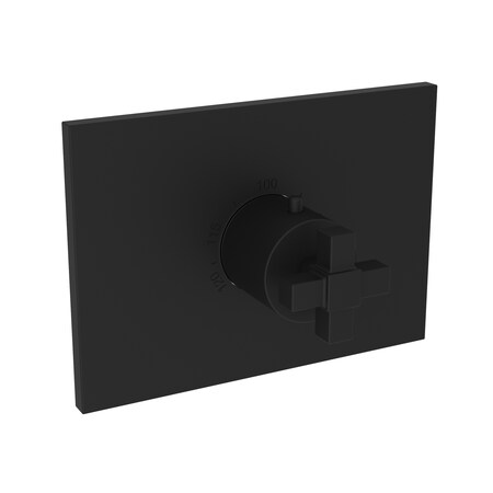 Newport Brass 3/4" Square Thermostatic Trim Plate With Handle in Flat Black 3-3154TS-56